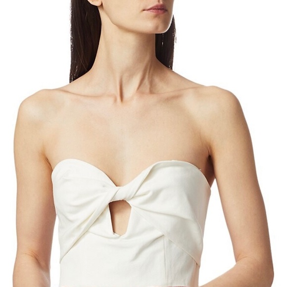 AMUR White Strapless Cut-Out Crop Top / Bustier Sz XL New With Tags - Picture 1 of 9